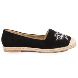 Sweet Shoes Espadrilles aus schwarzem Wildleder
