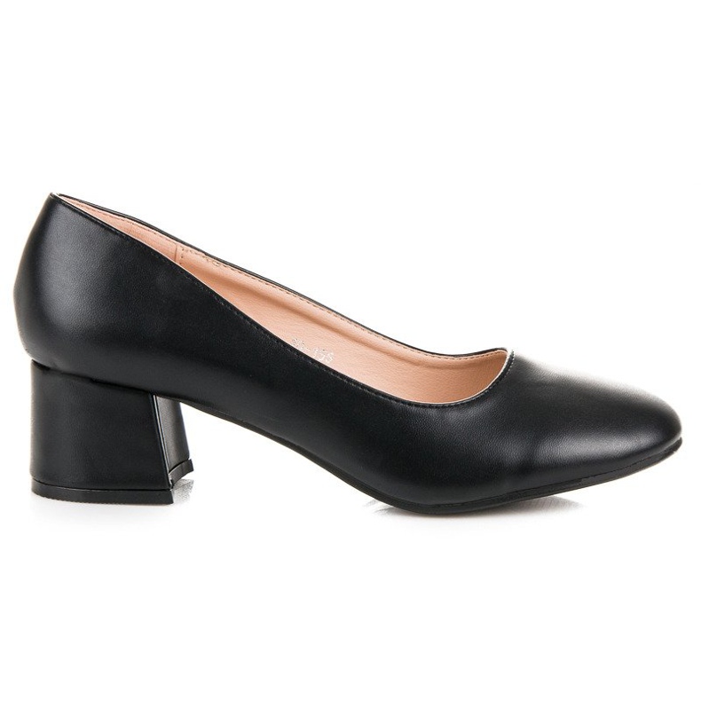 Renda Schwarze Pumps mit niedrigem Absatz