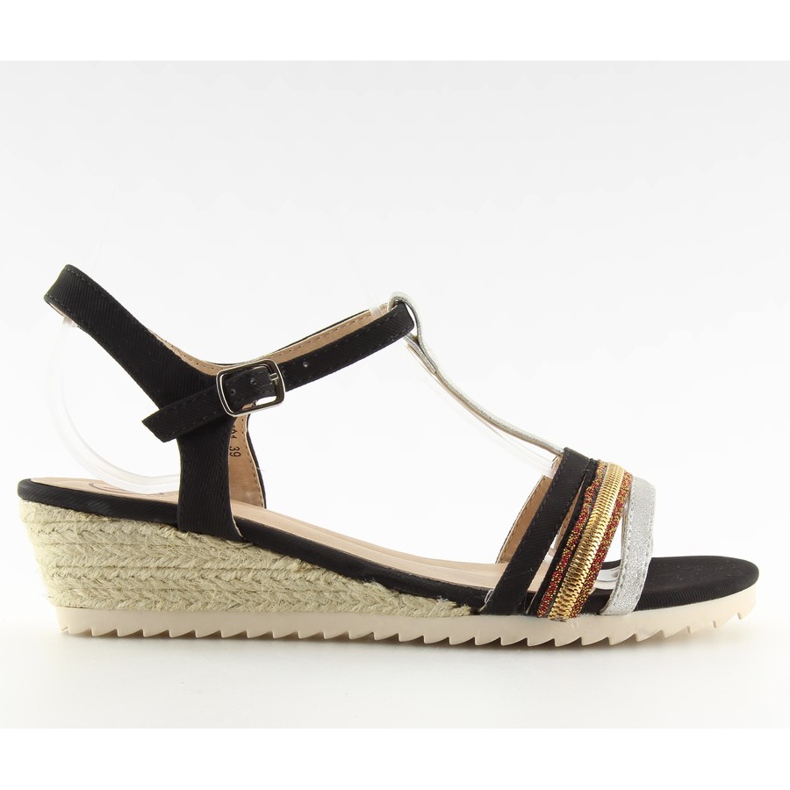 Damensandalen espadrilles schwarz negro