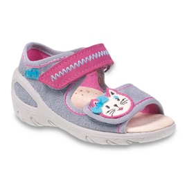Befado Kinderschuhe VPE 433X025 rosa grau
