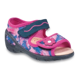 Befado Kinderschuhe VPE 433P021 marineblau rosa