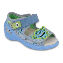 Befado Kinderschuhe PU 433P031 blau grau