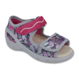 Befado Kinderschuhe VPE 433P029 violett grau