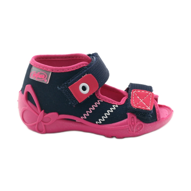 Befado Kinderschuhe 242P056 navy blau rosa