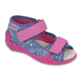 Befado gelbe Kinderschuhe 242P078 rosa blau