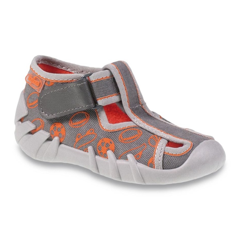 Befado Kinderschuhe 190P082 grau orange