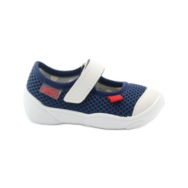Befado Kinderschuhe 209P024 marineblau weiß