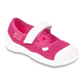 Befado Kinderschuhe 209P025 rosa weiß