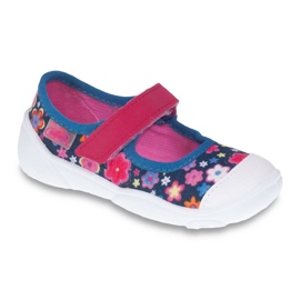 Befado Kinderschuhe 209P026 navy blau rosa