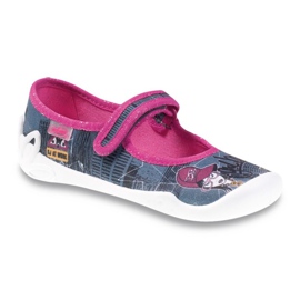 Befado Kinderschuhe 114Y275 navy blau rosa