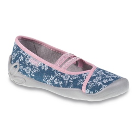 Befado Kinderschuhe 116Y232 navy blau rosa