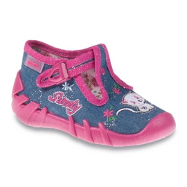 Befado Kinderschuhe 110P319 navy blau rosa