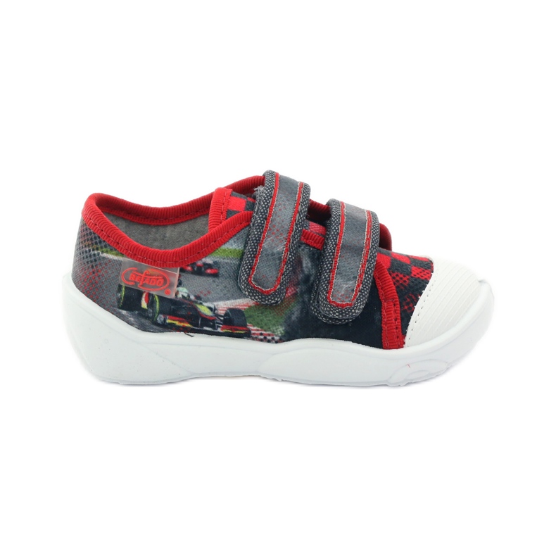 Befado Kinderschuhe 907P093 rot grau