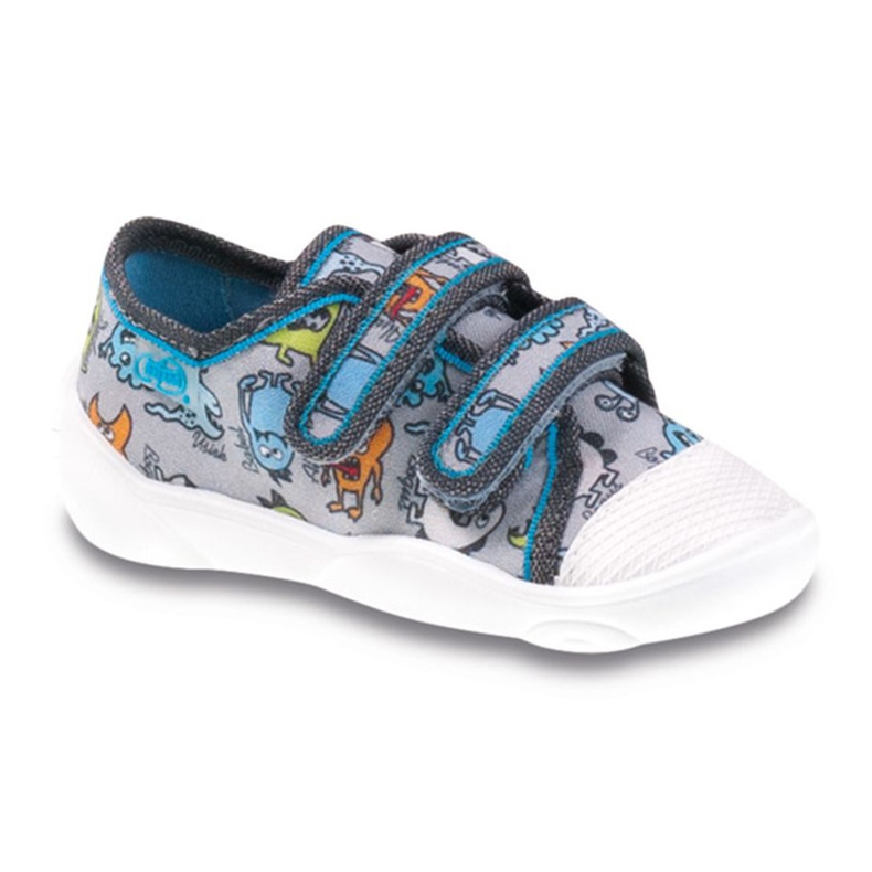 Befado farbige Kinderschuhe 907P095 grau blau