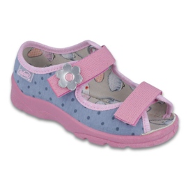 Befado Kinderschuhe 969X093 marineblau rosa