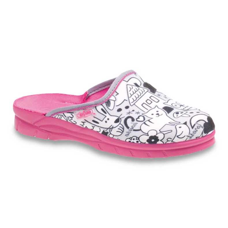Befado Kinderschuhe Malvorlage 708X003 rosa weiß