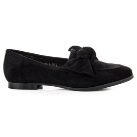 Sweet Shoes Wildleder-Loafer mit Schleife schwarz