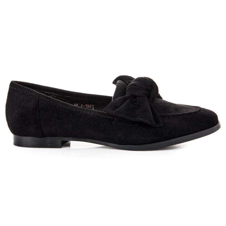 Sweet Shoes Wildleder-Loafer mit Schleife schwarz