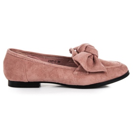Sweet Shoes Wildleder-Loafer mit Schleife rosa
