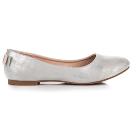Silberne Vinceza-Ballerinas grau