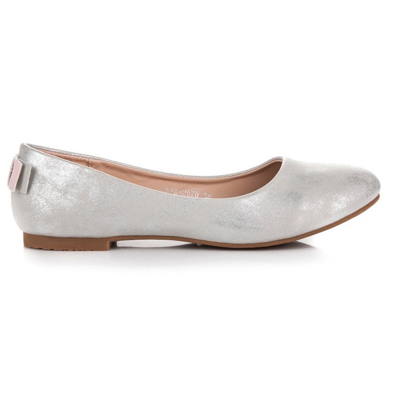 Silberne Vinceza-Ballerinas grau