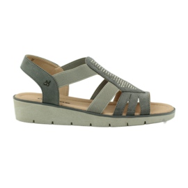 Super bequeme Sandalen mit Aloeloe-Pailletten grau