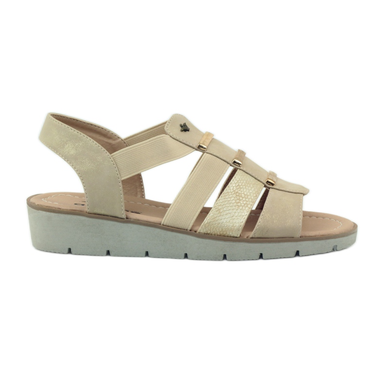 Super bequeme Aloeloe Sandalen braun gelb