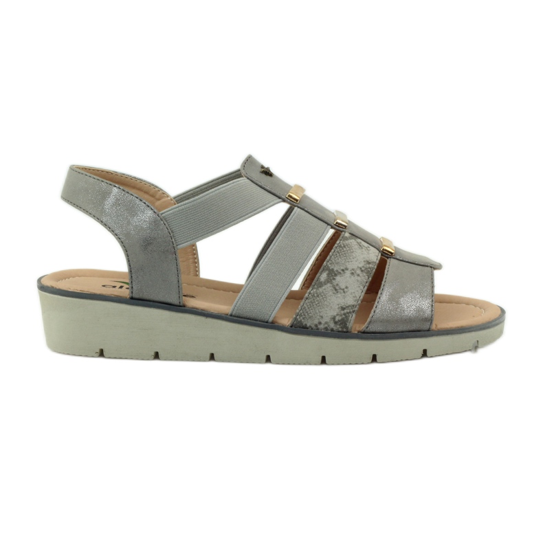 Super bequeme Aloeloe Sandalen grau gelb