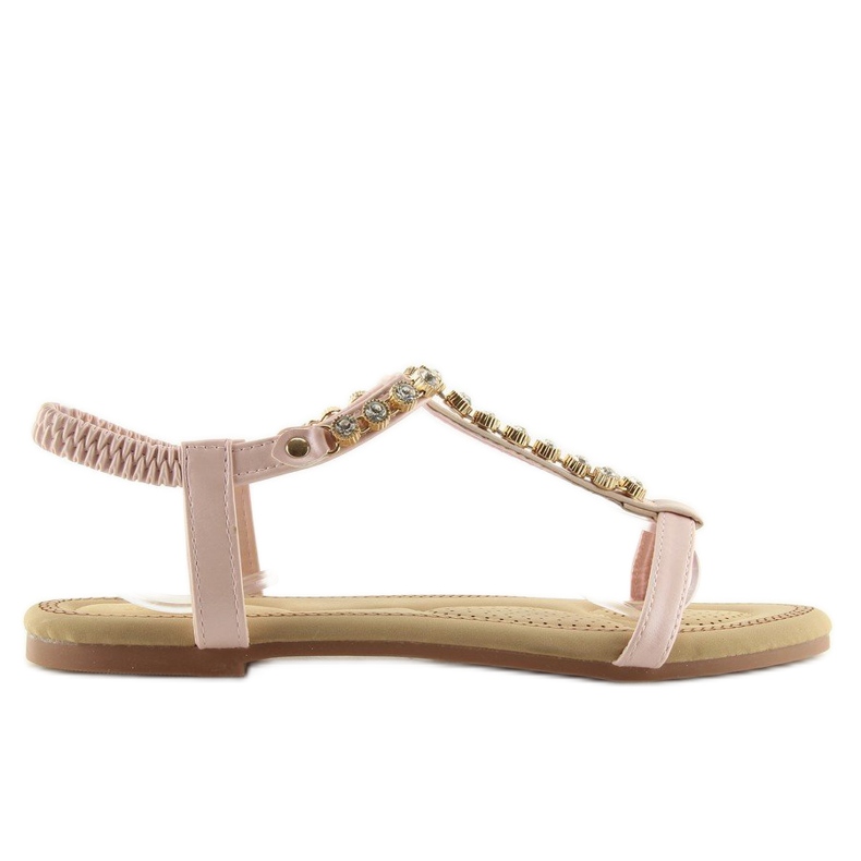 Sandalen mit rosa Zirkonia AS10875 Pink