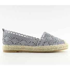 Graue Espadrilles aus Spitze BB11 grau