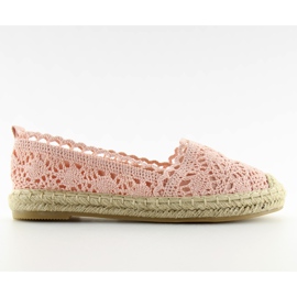 Espadrilles aus rosa Spitze BB11 Rosa