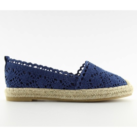 Marineblaue Espadrilles aus Spitze BB11 Jeans
