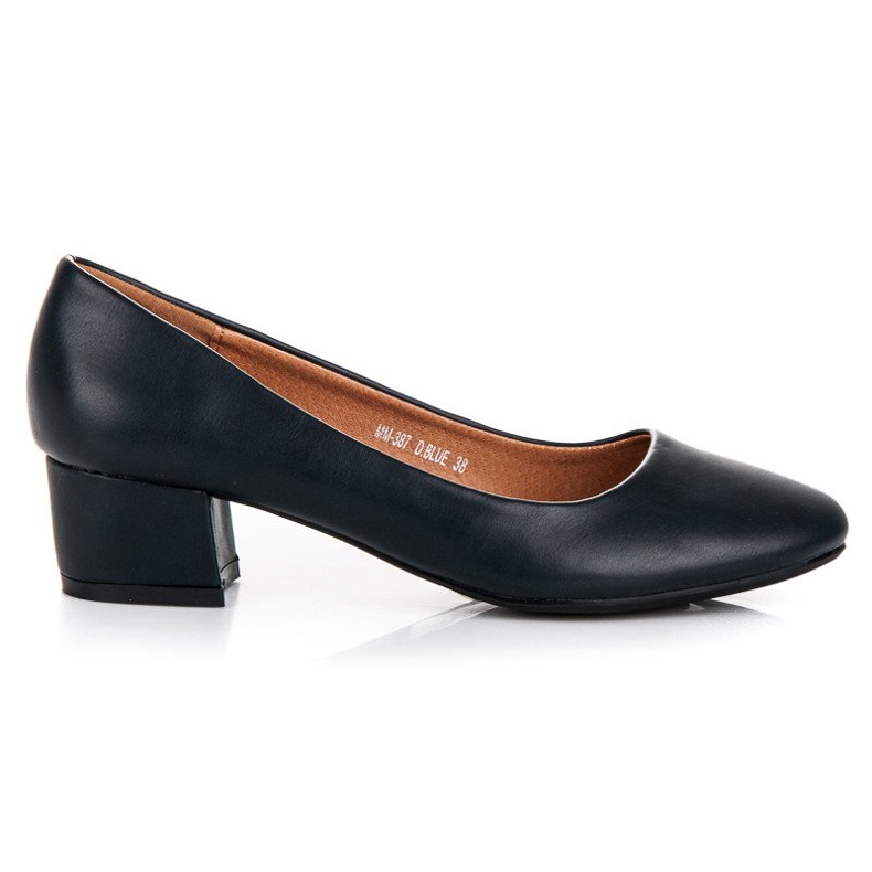Lovery Marineblaue Pumps mit niedrigen Absätzen navy blau