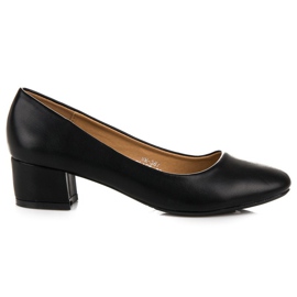 Lovery Schwarze Pumps mit niedrigem Absatz