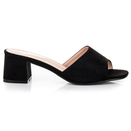 Renda Wildleder-Sandalen mit hohem Absatz schwarz