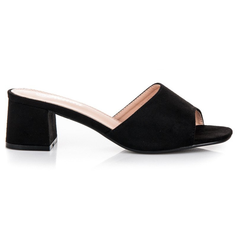 Renda Wildleder-Sandalen mit hohem Absatz schwarz