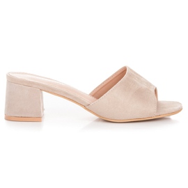 Renda Wildleder-Sandalen mit hohem Absatz braun