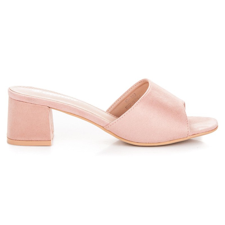 Renda Wildleder-Sandalen mit hohem Absatz rosa