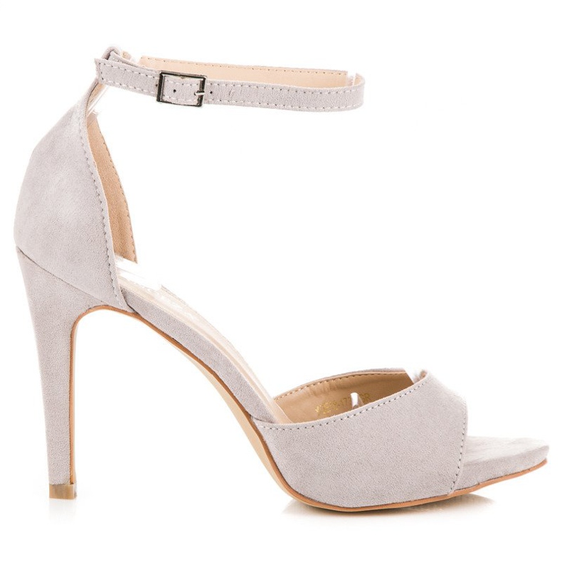 Vinceza-Sandalen aus Wildleder mit hohem Absatz grau