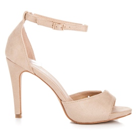 Vinceza-Sandalen aus Wildleder mit hohem Absatz braun