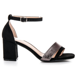 Vinceza-Sandalen aus Wildleder mit hohem Absatz schwarz