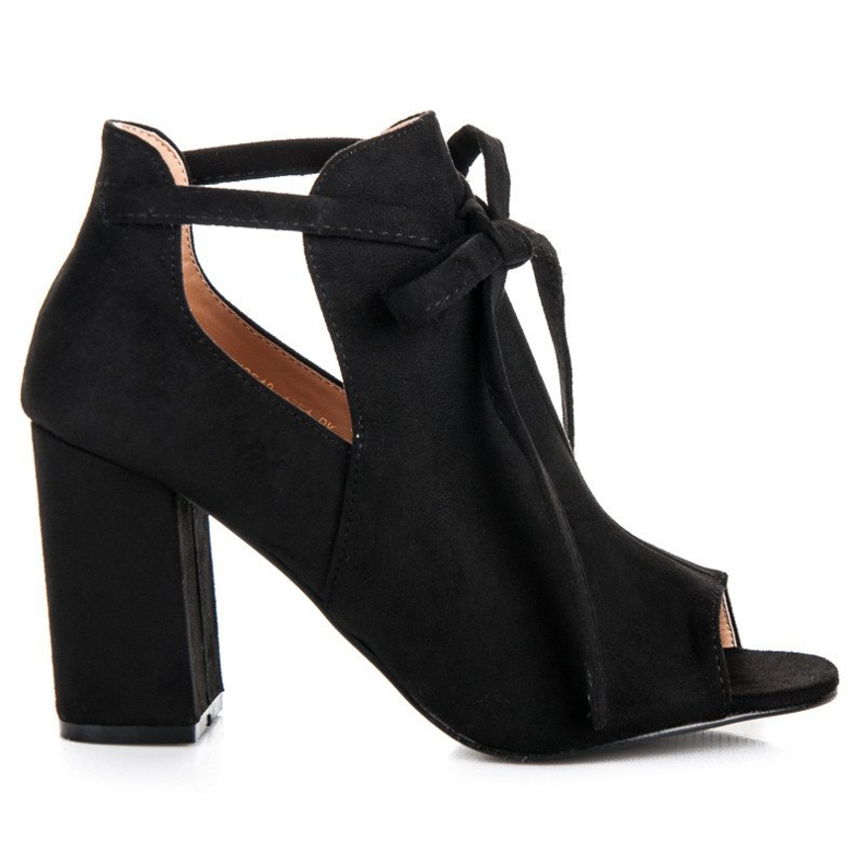 Vinceza-Sandalen aus Veloursleder zum Schnüren schwarz