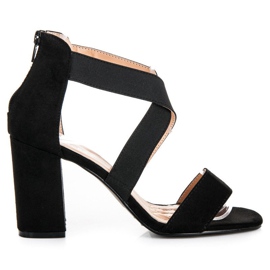 Schwarze Vinceza-Sandalen