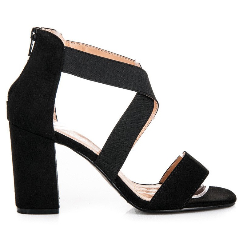 Schwarze Vinceza-Sandalen