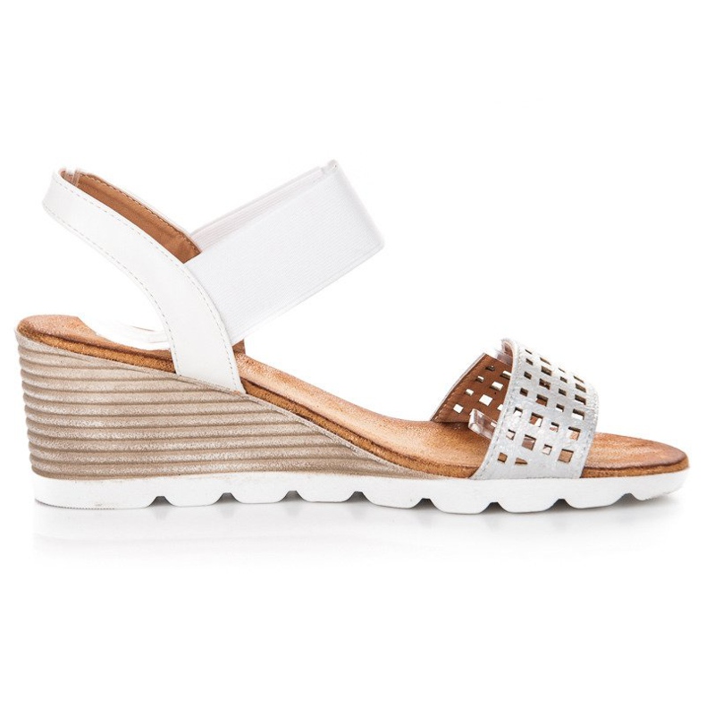 Sandalen mit Vinceza-Gummi weiß