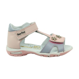 Sandalen mit Klettverschluss Bartuś 138 pink rosa grau
