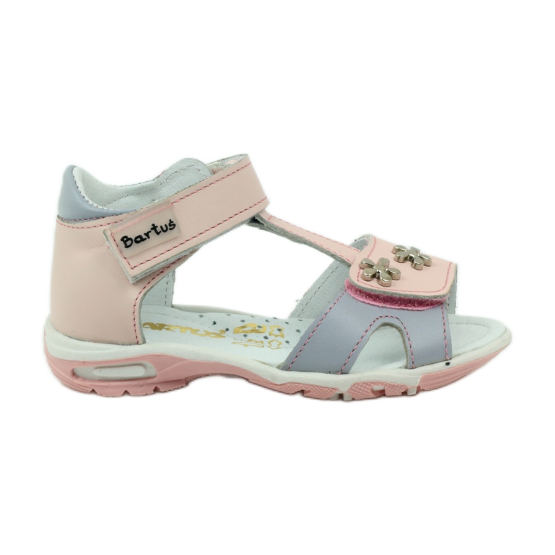 Sandalen mit Klettverschluss Bartuś 138 pink rosa grau