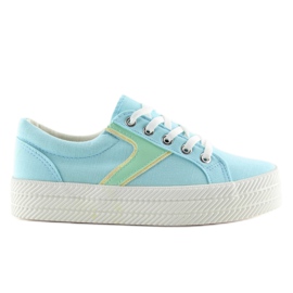 Blaue K1831401 Celeste Sneakers mit hohen Sohlen