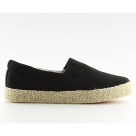 Schwarze Espadrilles zum Hineinschlüpfen k1833801 negro