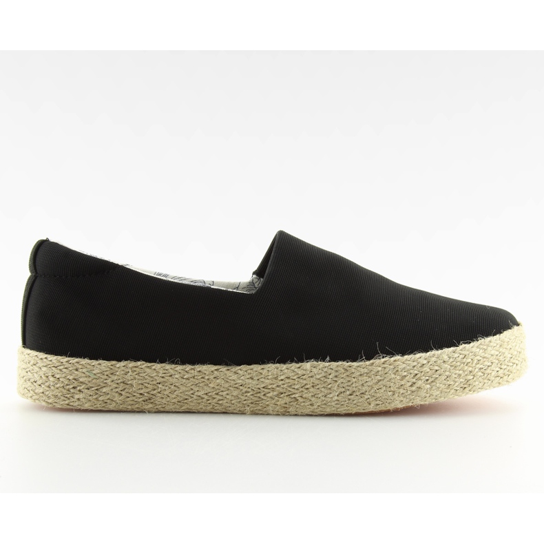 Schwarze Espadrilles zum Hineinschlüpfen k1833801 negro